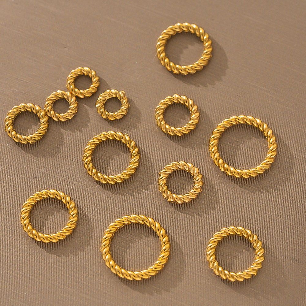 Jewelry Making Loops - 20Pcs Stainless Steel Round Twist-Style Closed