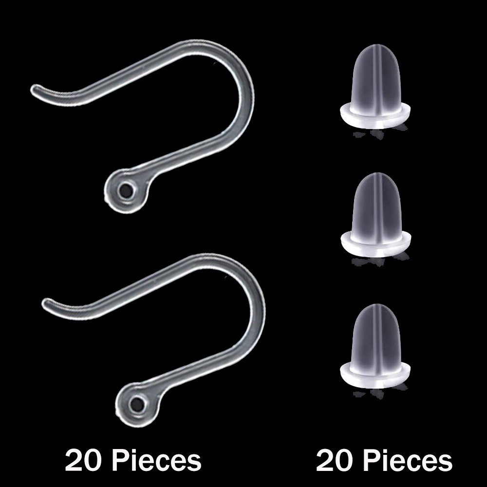 Jewelry Making Loops - 20pcs Plastic Earring Hooks Ear Wire