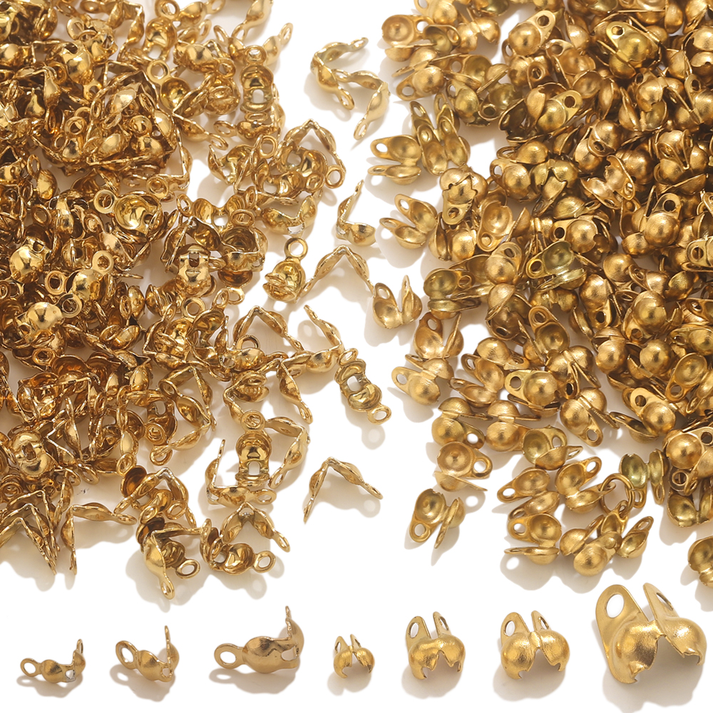 Jewelry Making Materials - 50pcs PVD Gold Plated Stainless Steel
