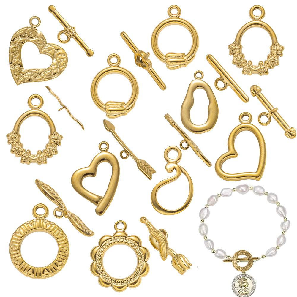 Jewelry Making Kits - 5 Sets Stainless Steel Toggle Clasp