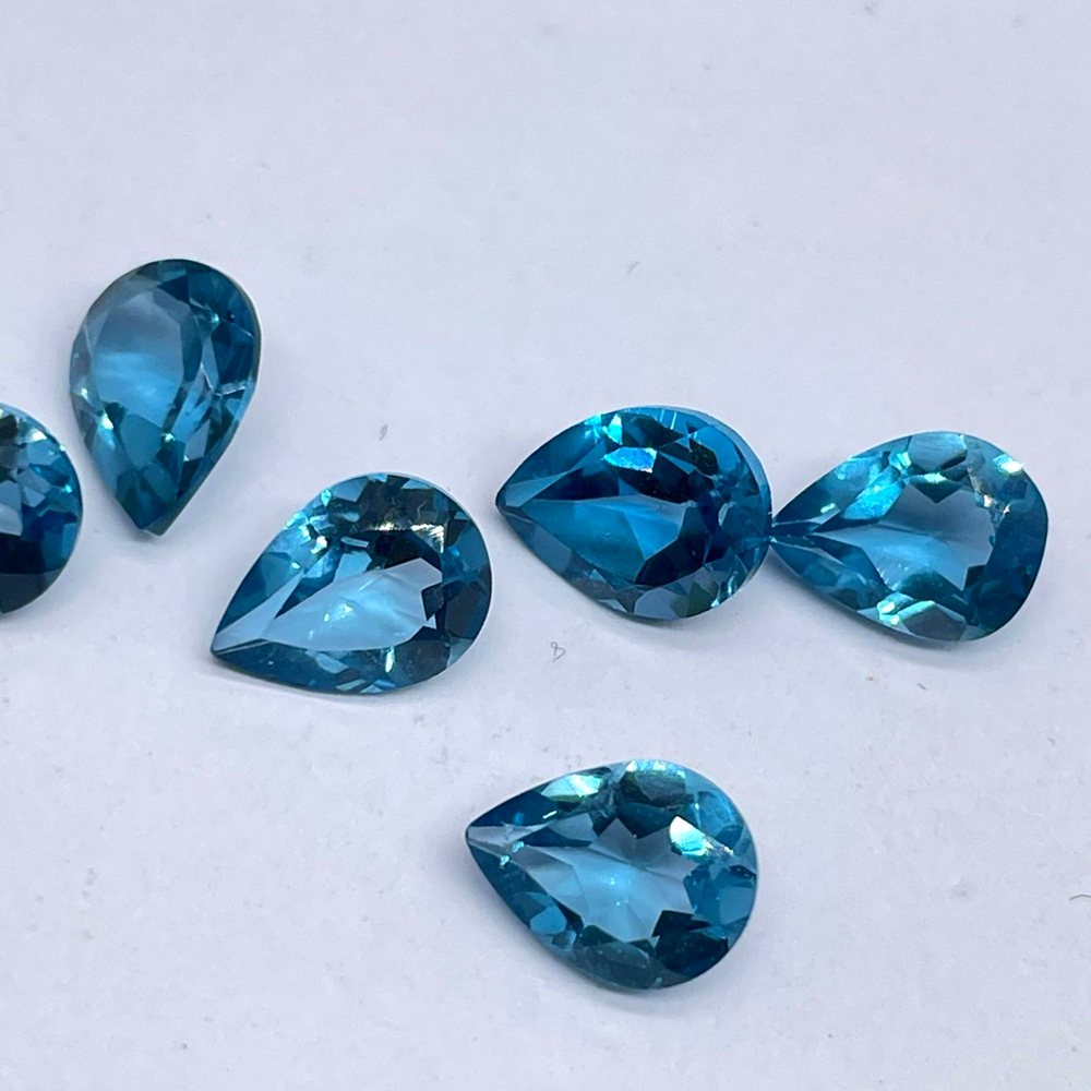 Jewelry Making London - 2pcs Natural Stone London Blue Topaz
