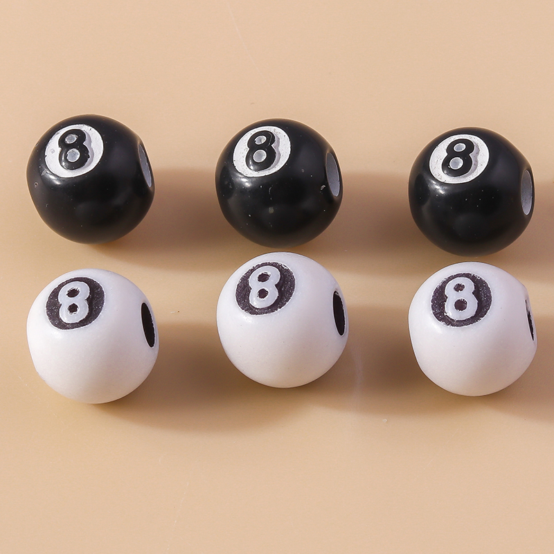 50pcs Resin 3D Black No 8 Bill - Jewelry Making Table recensione e prezzo