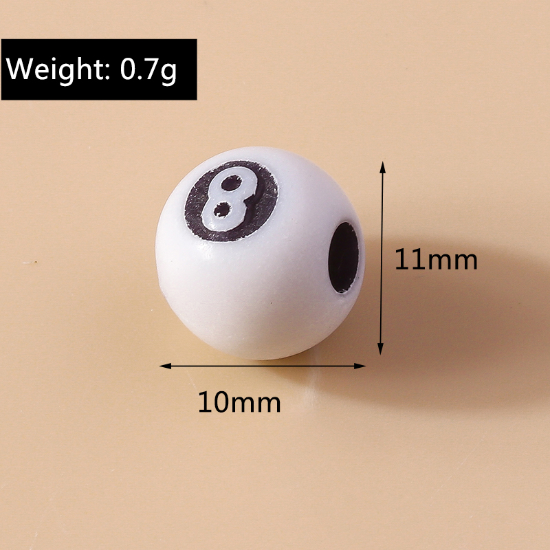 50pcs Resin 3D Black No 8 Bill - Jewelry Making Table recensione e prezzo