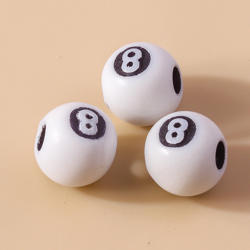 50pcs Resin 3D Black No 8 Bill - Jewelry Making Table recensione e prezzo