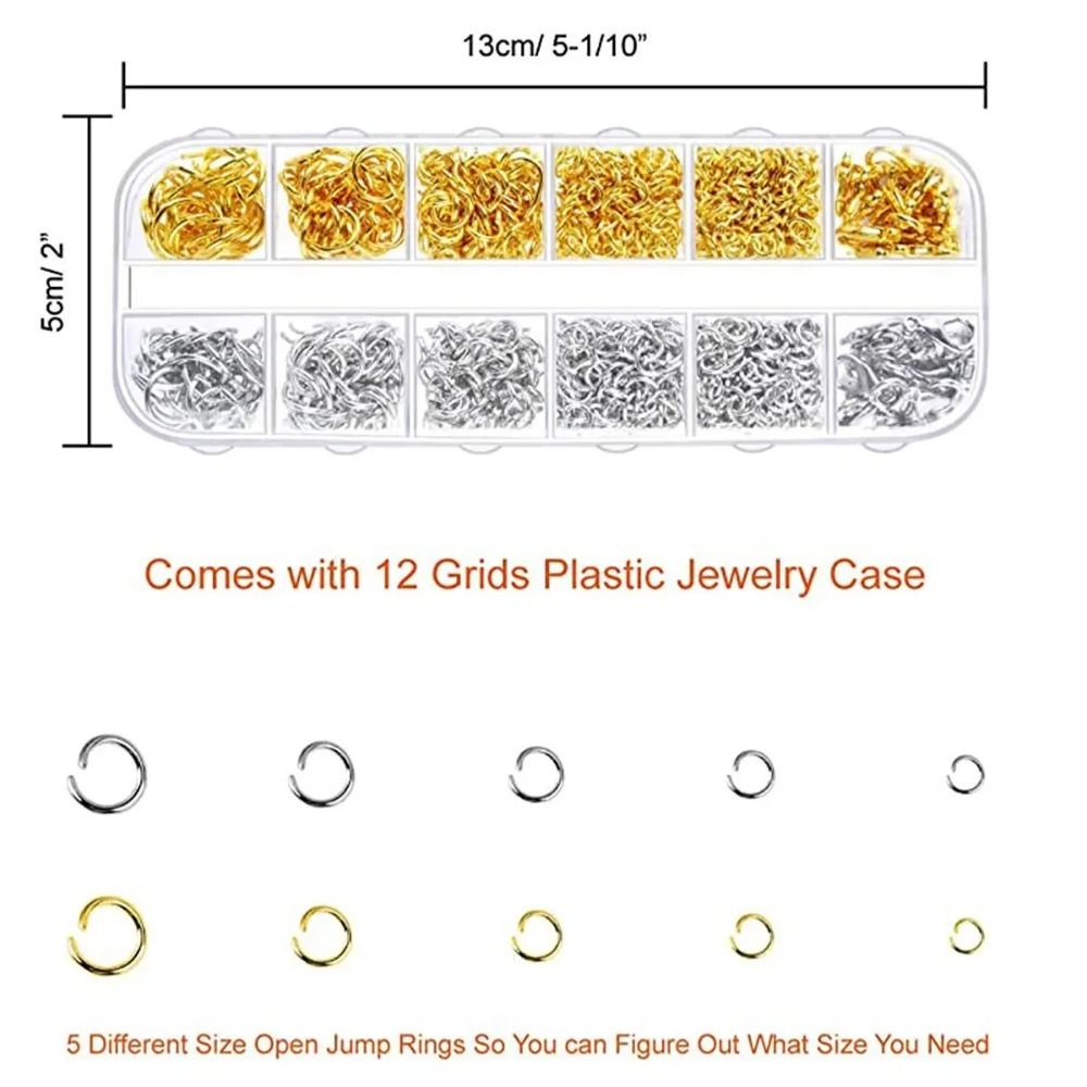 1200pcs 4-10mm Gold Silver Ope - Jewelry Plier Set recensione e prezzo