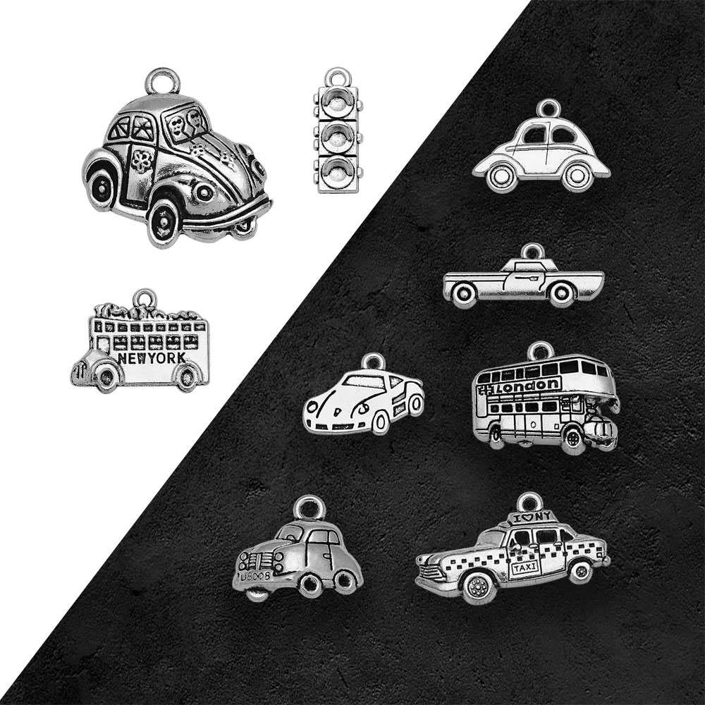 Silver Plated Taxi Bus Car Tra - Jewelry Making London recensione e prezzo