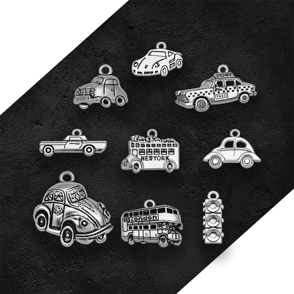 Silver Plated Taxi Bus Car Tra - Jewelry Making London recensione e prezzo