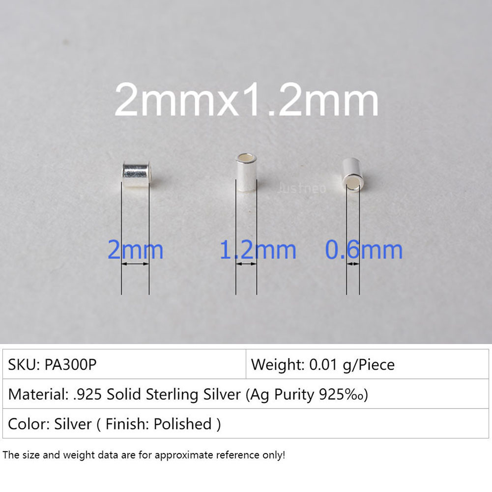 925 Sterling Silver Hypoallerg - Crimp Bead Tube recensione e prezzo