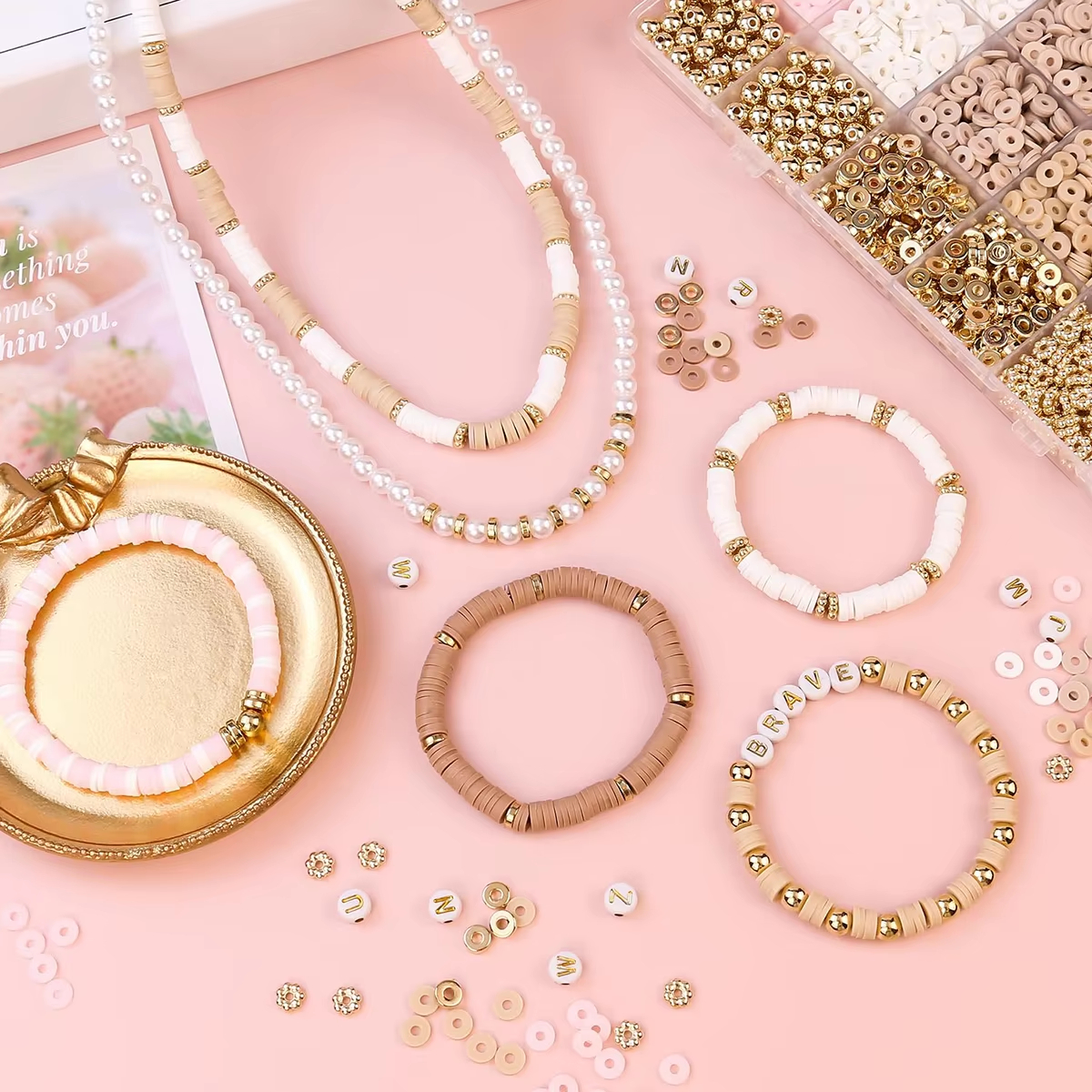 1970pcs light pink clay bead s - Jewelry Making Tutorials recensione e prezzo