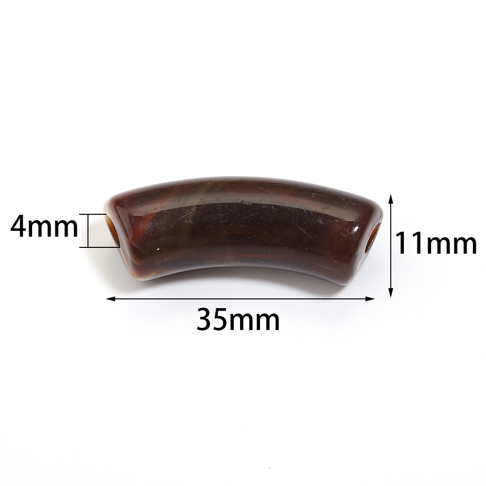 20pcs/lot 35x11mm Acrylic Curv - Crimp Bead Tube recensione e prezzo