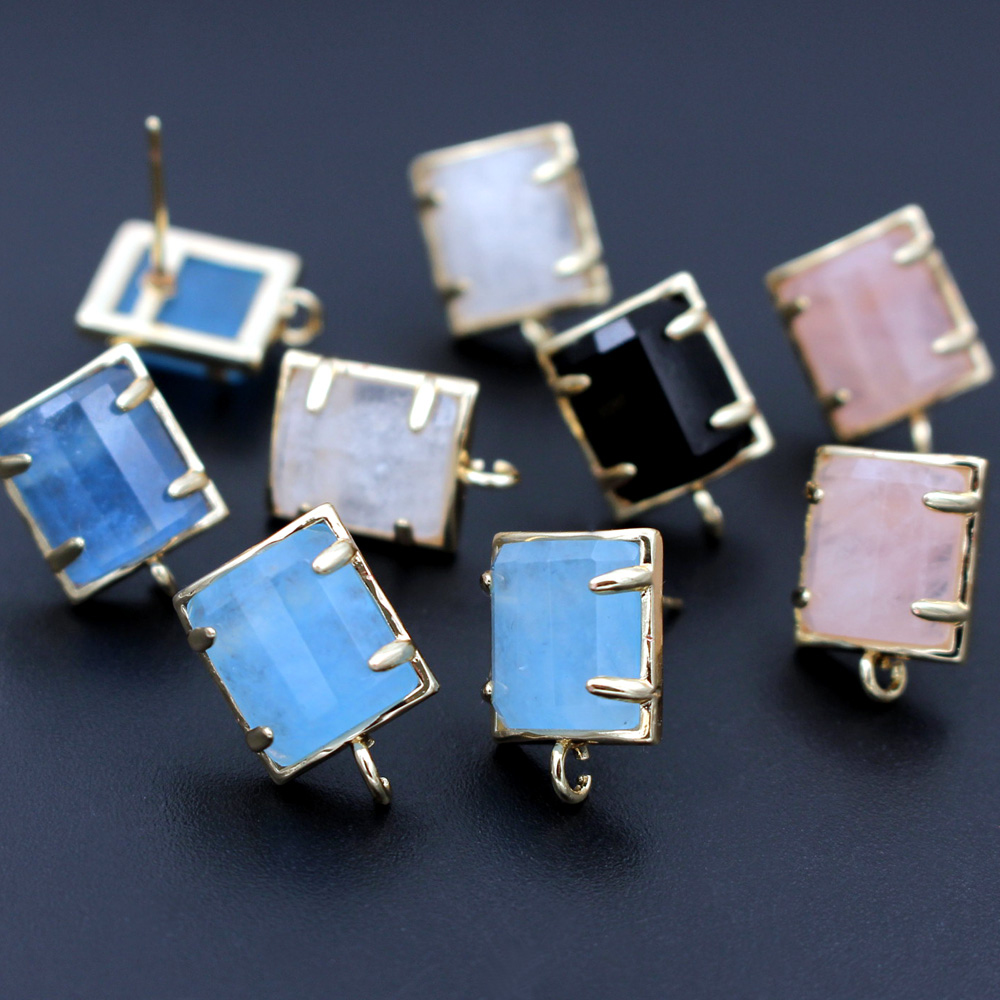6pair Colored Rectangle Stone  - Jewelry Making Loops recensione e prezzo