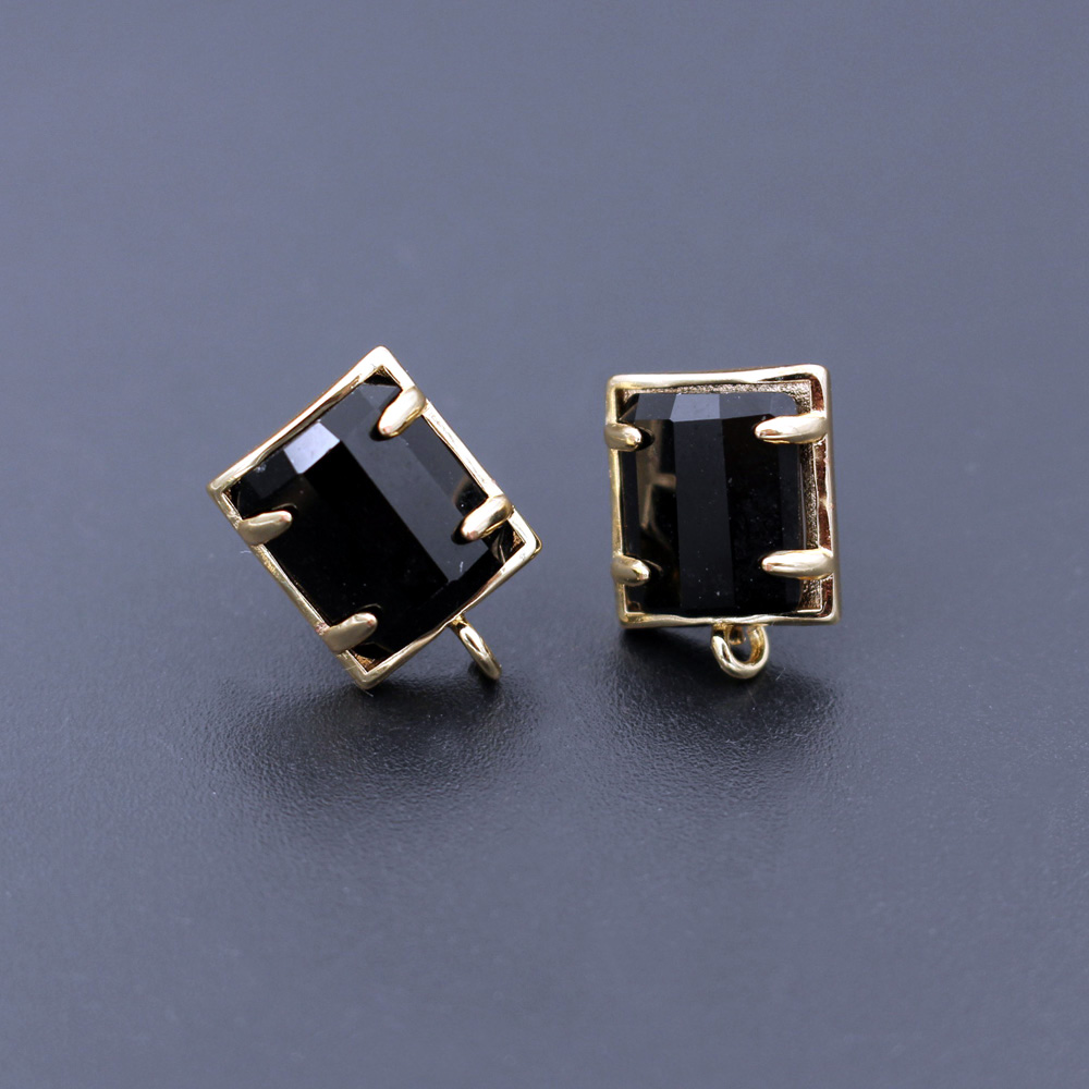 6pair Colored Rectangle Stone  - Jewelry Making Loops recensione e prezzo
