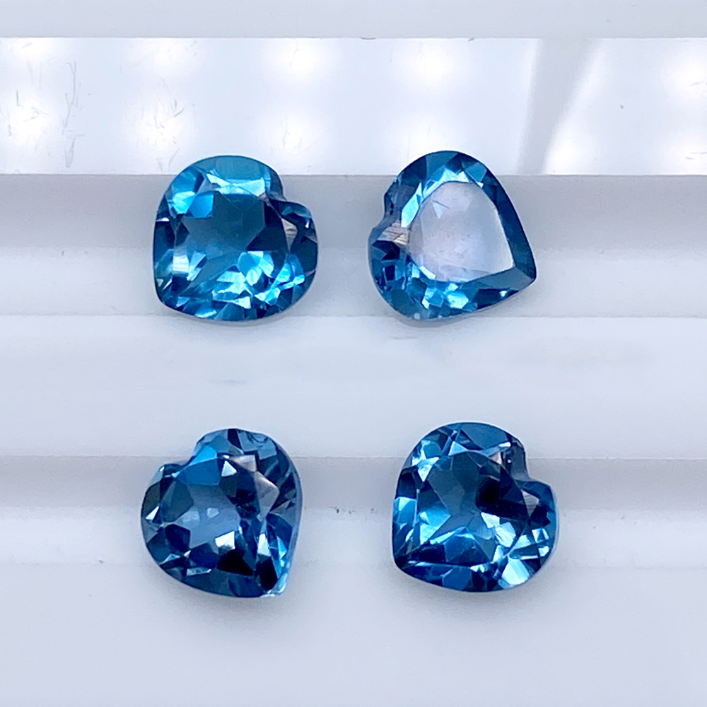 5pcs London Blue Topaz Heart S - Jewelry Making London recensione e prezzo