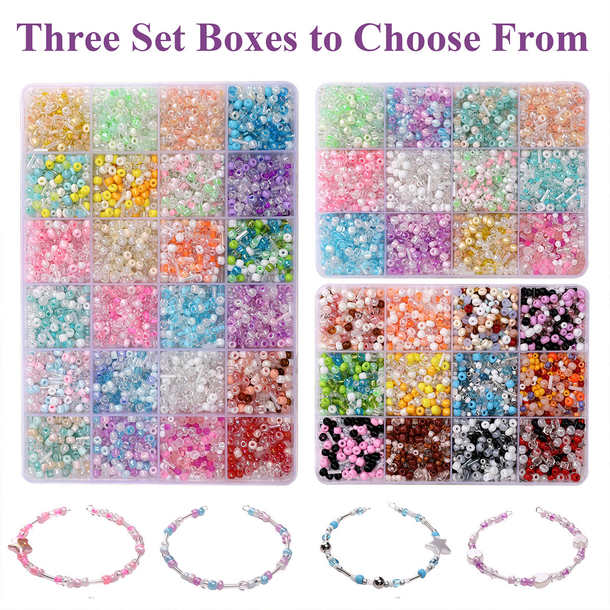24 Grid Mixed Size Glass Seed  - Crimp Bead Tube recensione e prezzo