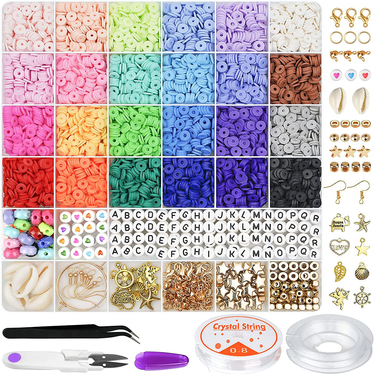6000 Pcs 24 Colors Flat Round  - Jewelry Making Tutorials recensione e prezzo