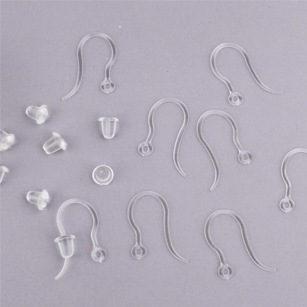 20pcs Plastic Earring Hooks Ea - Jewelry Making Loops recensione e prezzo