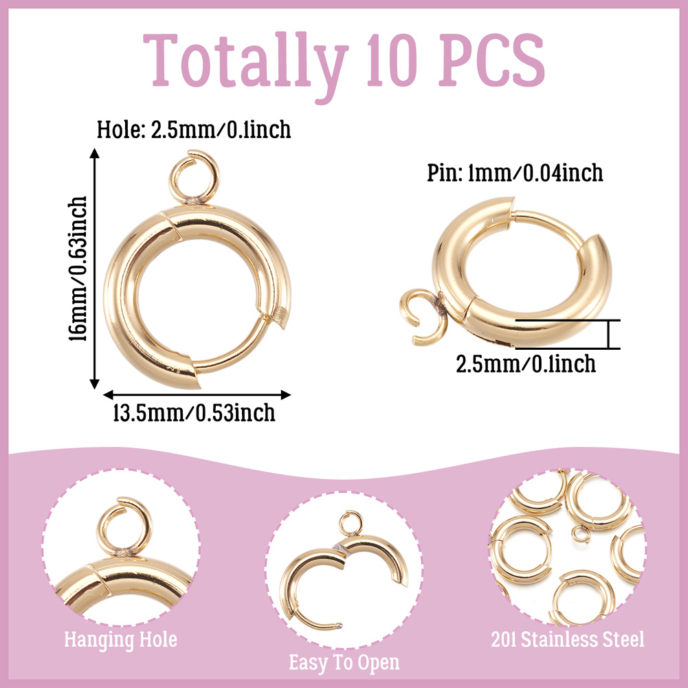 10pcs 201 Stainless Steel Hugg - Jewelry Making Loops recensione e prezzo