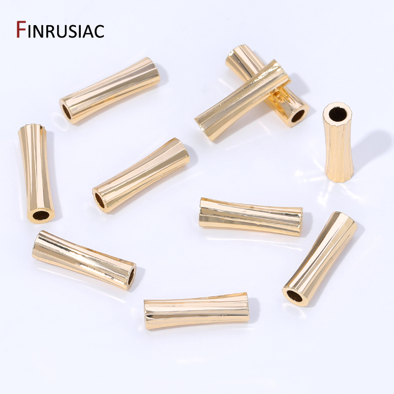 14K Gold Plated Brass Stripe T - Crimp Bead Tube recensione e prezzo