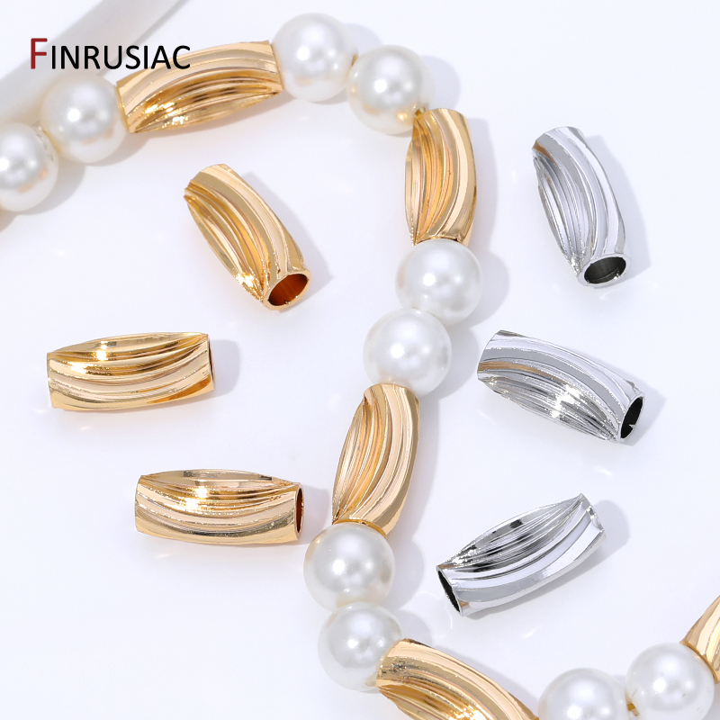 14K Gold Plated Brass Stripe T - Crimp Bead Tube recensione e prezzo