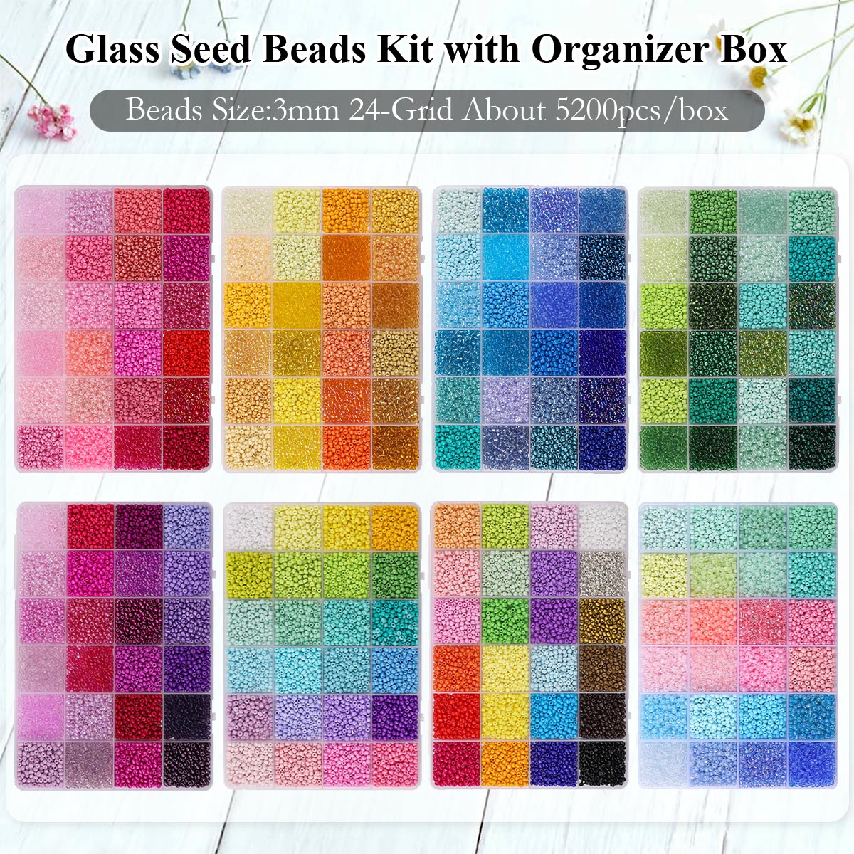 5200pcs 3mm Glass Seed Beads K - Jewelry Making Tutorials recensione e prezzo