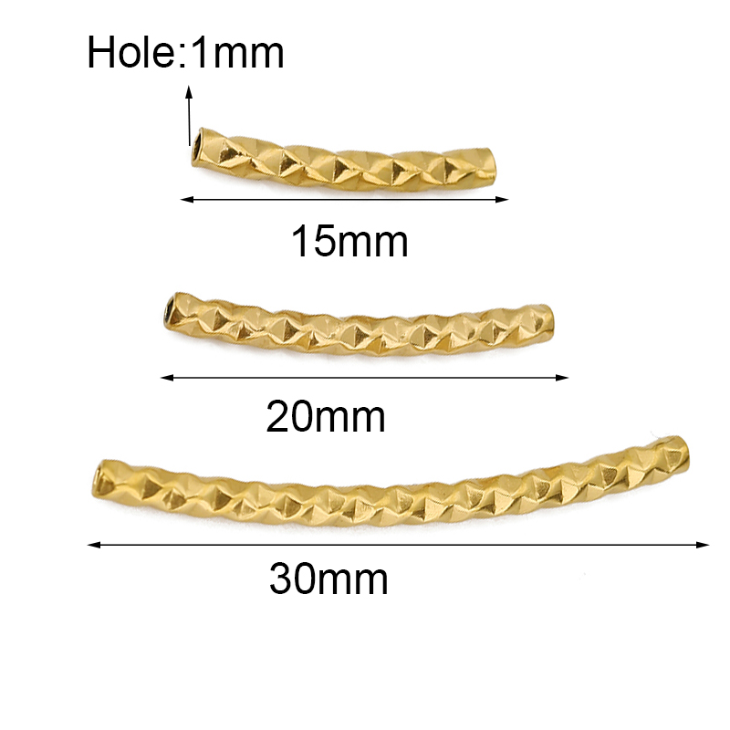 10pcs PVD Stainless Steel Curv - Crimp Bead Tube recensione e prezzo