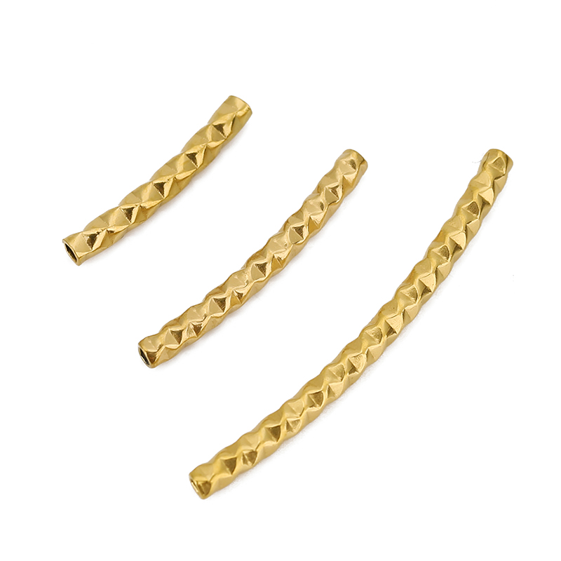 10pcs PVD Stainless Steel Curv - Crimp Bead Tube recensione e prezzo