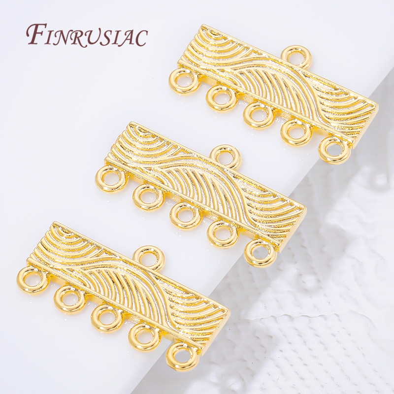 18K Gold Plated 5 Hole Bar Con - Jewelry Making Loops recensione e prezzo