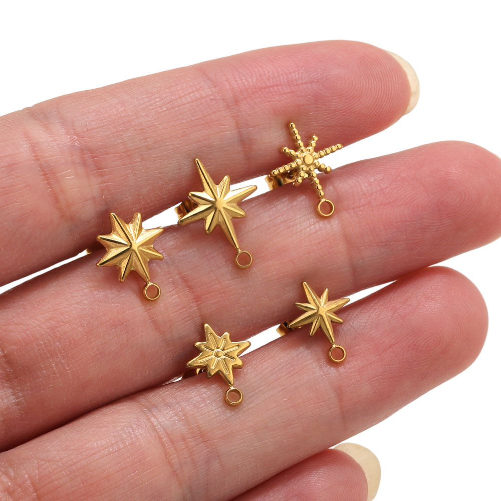 6pcs Stainless Steel Star Earr - Jewelry Making Tutorials recensione e prezzo