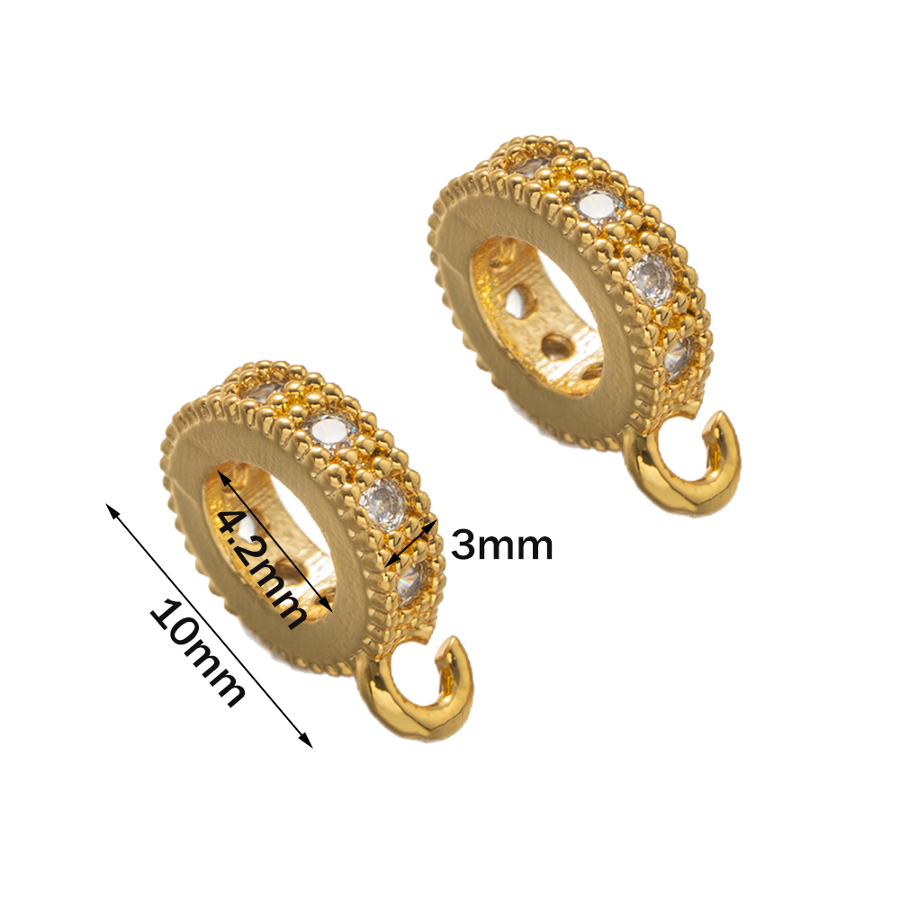 5pcs 18K Gold Plated Brass Zir - Jewelry Making Loops recensione e prezzo