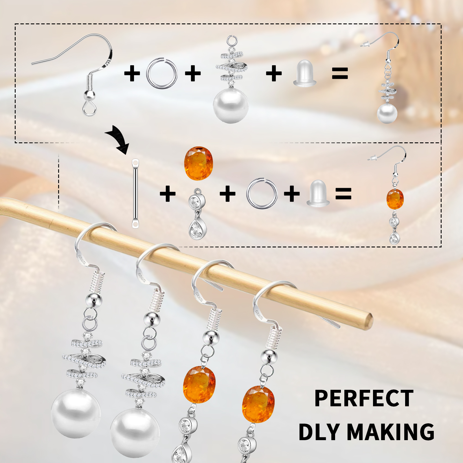 925 Silver/Gold Plated Earring - Jewelry Making Kits recensione e prezzo