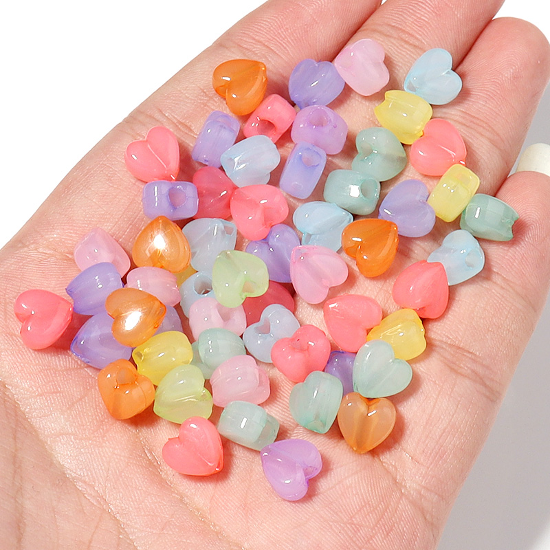 100pcs/Lot Candy Color Heart S - Jewelry Making For 5 Year Old recensione e prezzo