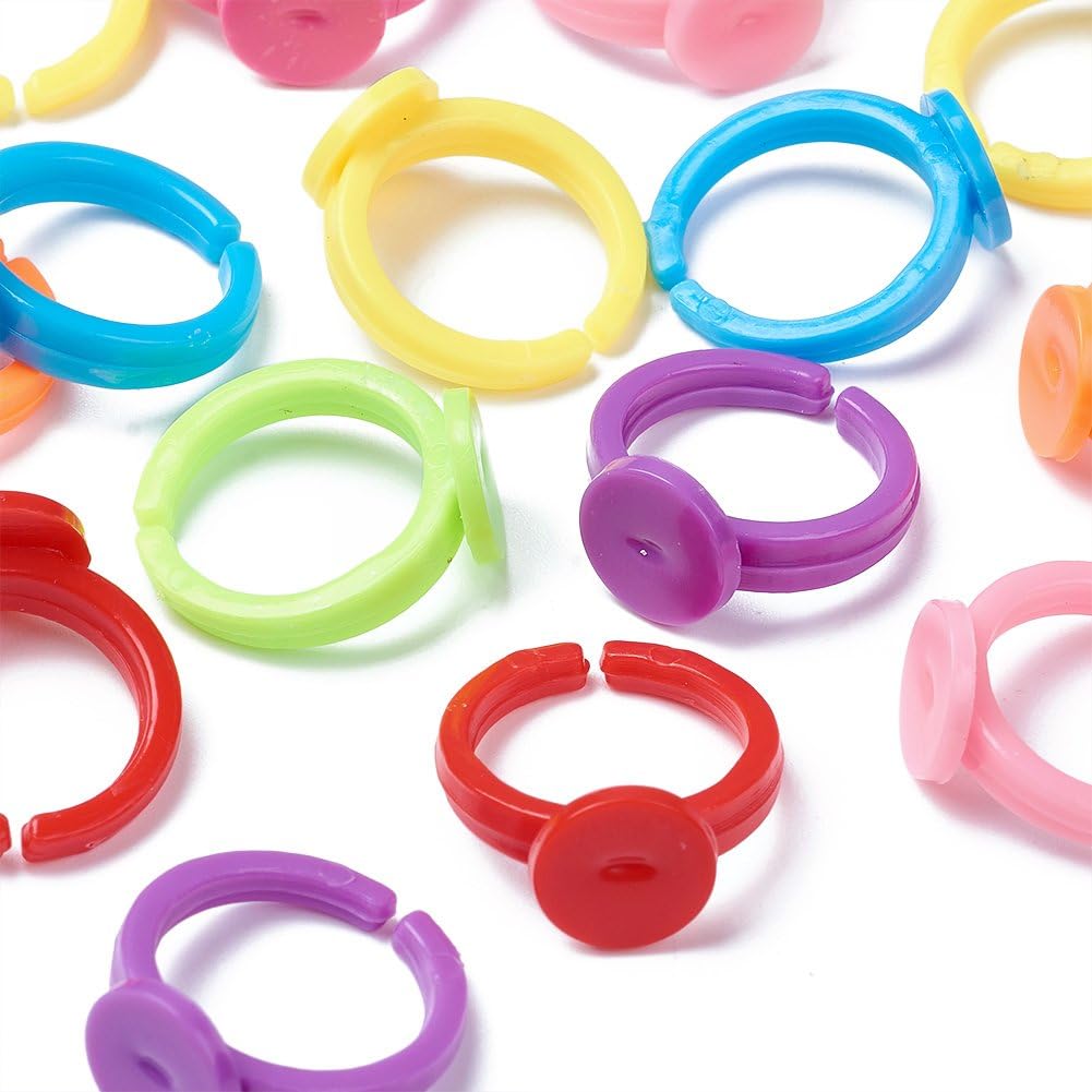 100pcs Clear Plastic Adjustabl - Jewelry Making For 5 Year Old recensione e prezzo
