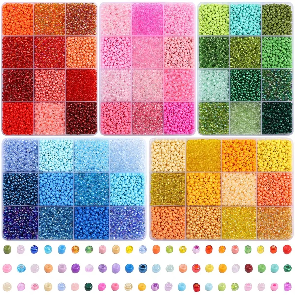 3600pcs 3mm Glass Seed Beads,  - Jewelry Making Tutorials recensione e prezzo