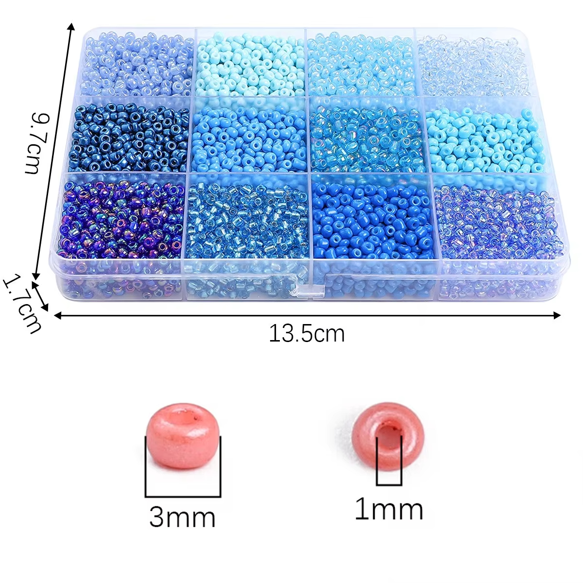 3600pcs 3mm Glass Seed Beads,  - Jewelry Making Tutorials recensione e prezzo