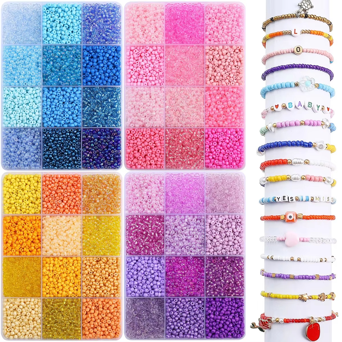 3600pcs 3mm Glass Seed Beads,  - Jewelry Making Tutorials recensione e prezzo