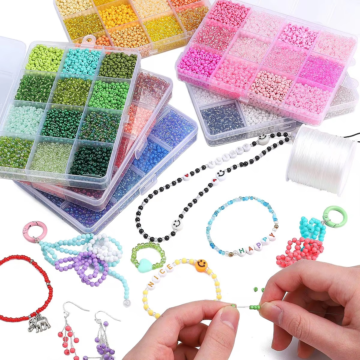 3600pcs 3mm Glass Seed Beads,  - Jewelry Making Tutorials recensione e prezzo