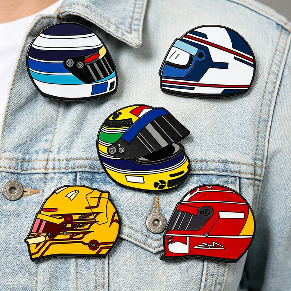5pcs Racing Helmet Enamel Pin  - Jewelry Making Kits recensione e prezzo