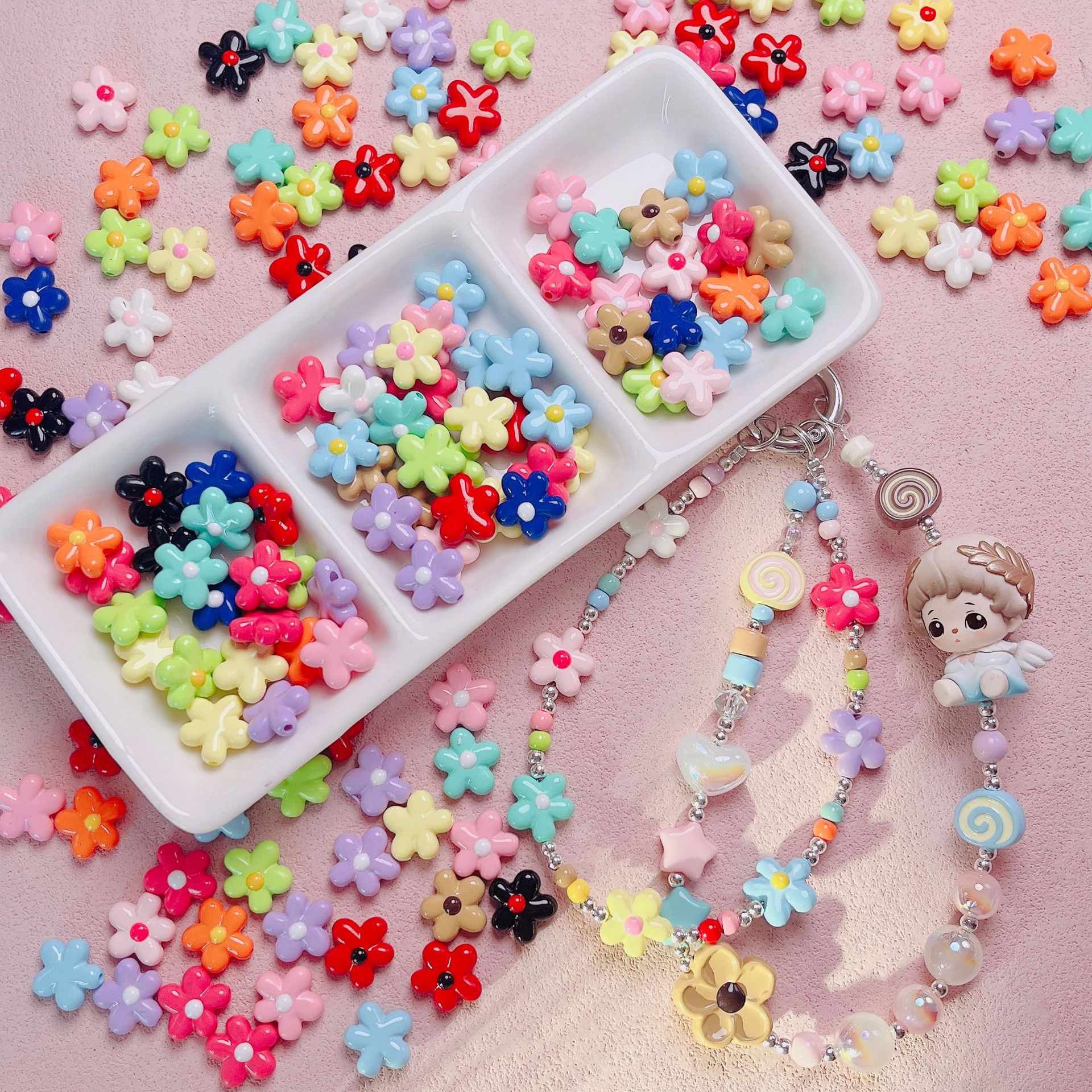 20pcs/lot Colorful Acrylic Bea - Jewelry Making For 5 Year Old recensione e prezzo