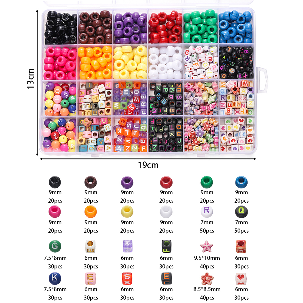 680pcs/Box Colorful Acrylic Po - Jewelry Making Tutorials recensione e prezzo