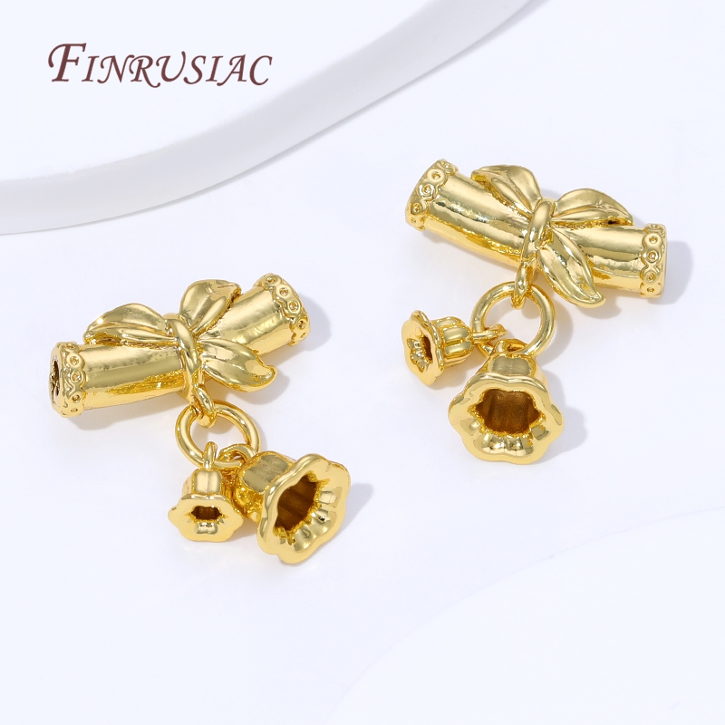 2/4/8Pcs 18K Gold Plated Bail  - Crimp Bead Tube recensione e prezzo