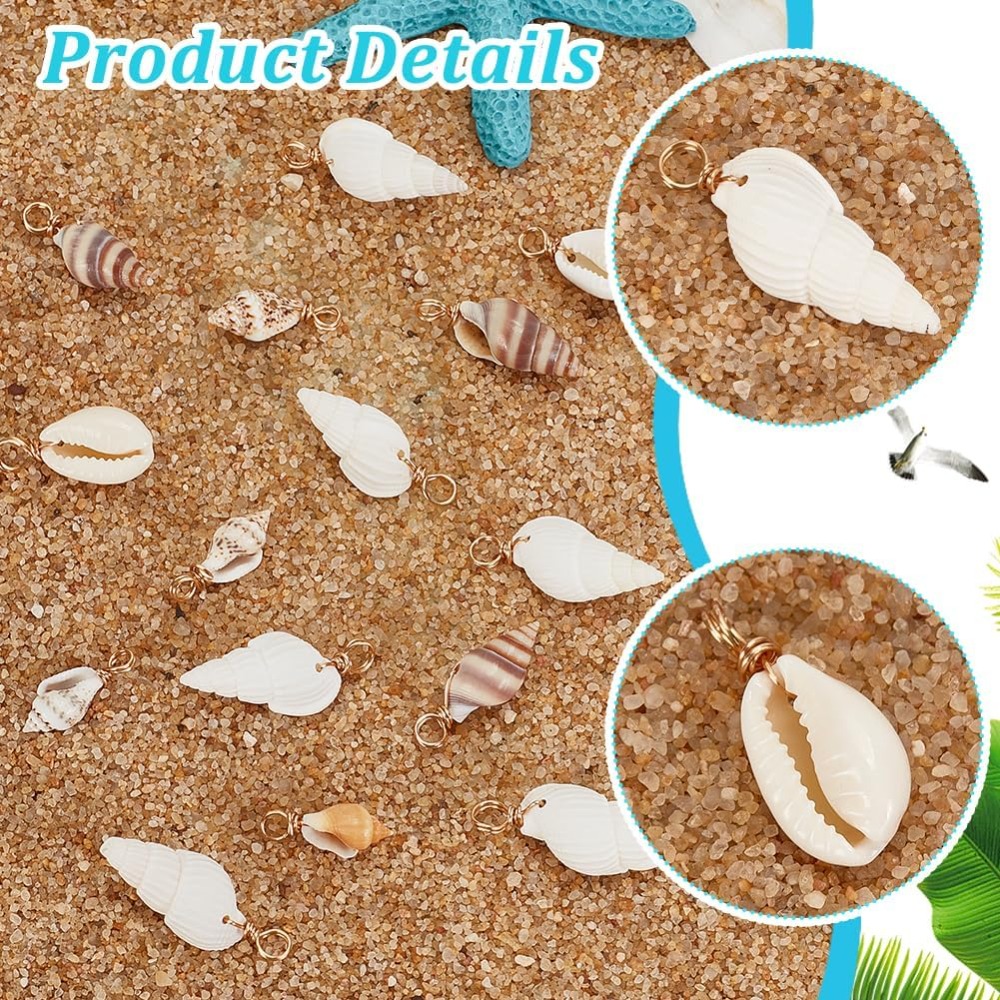 100pcs 4 Styles Natural Shell  - Jewelry Making Tutorials recensione e prezzo