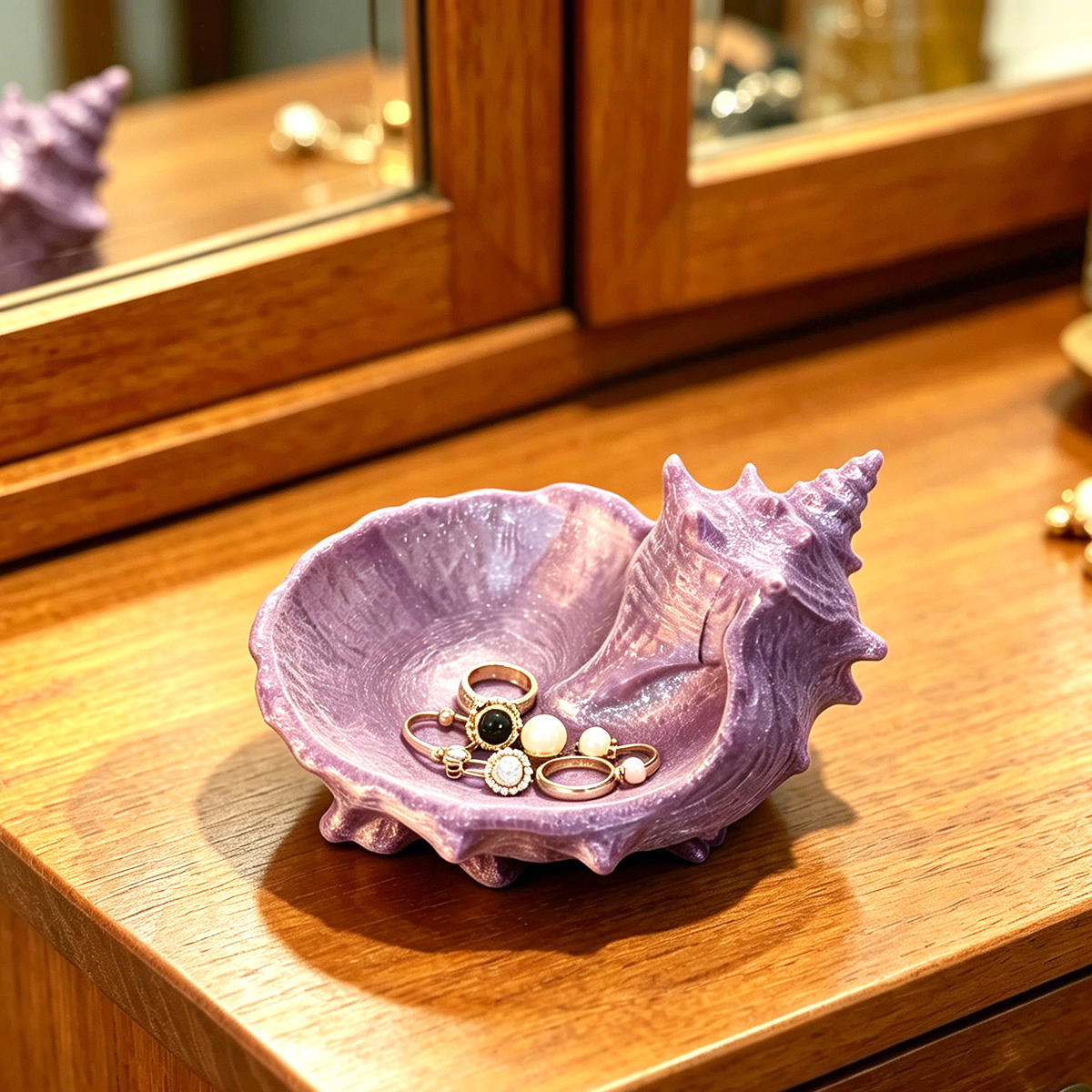 Pearlescent Purple Conch-Shape - Jewelry Making Table recensione e prezzo