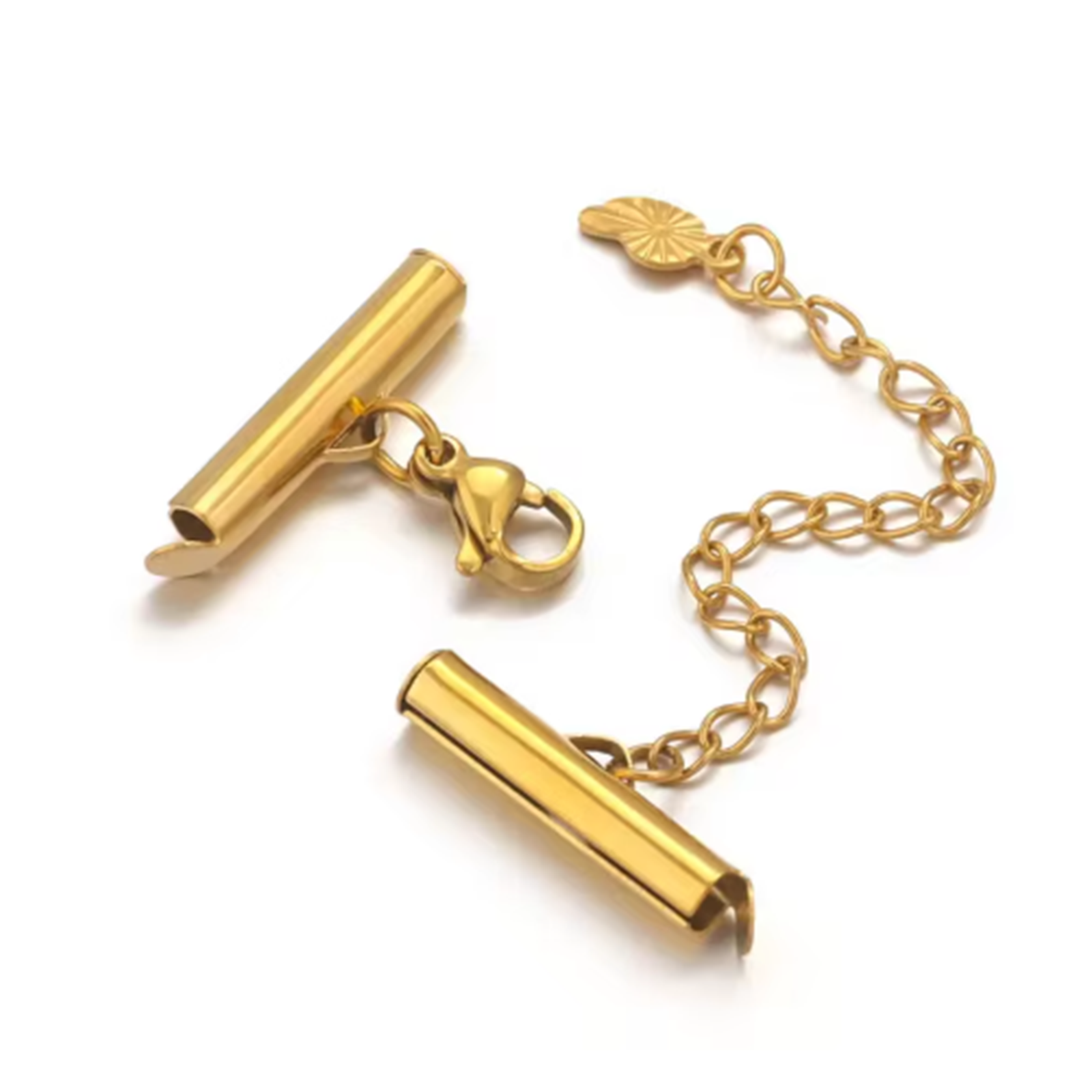 8pcs Stainless Steel Gold Plat - Crimp Bead Tube recensione e prezzo