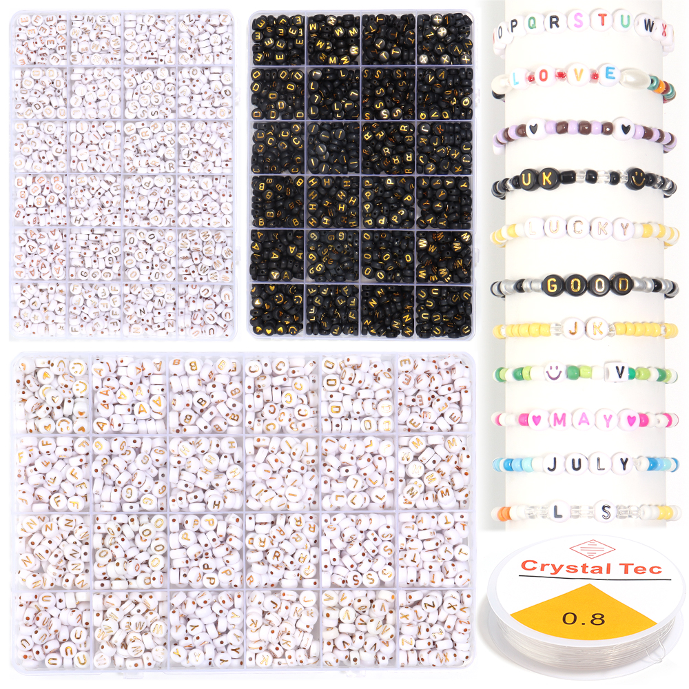 1200pcs/box Acrylic Letter Bea - Jewelry Making Tutorials recensione e prezzo