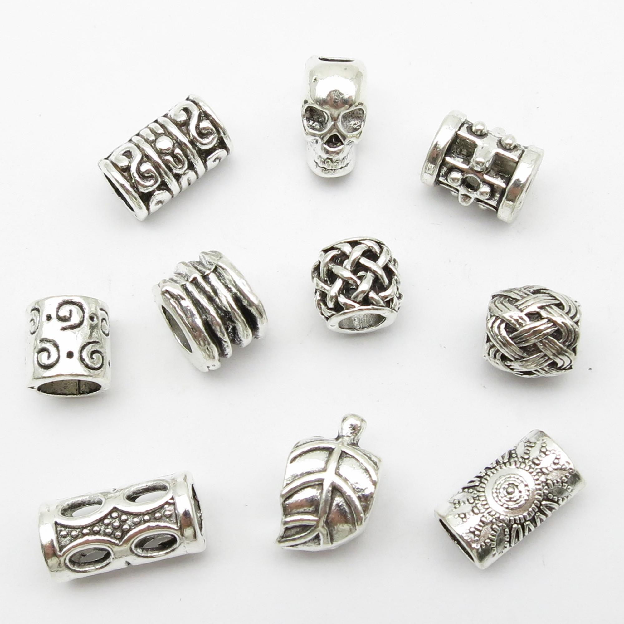 10Pcs/Pack Skull/Leaf DIY bead - Crimp Bead Tube recensione e prezzo