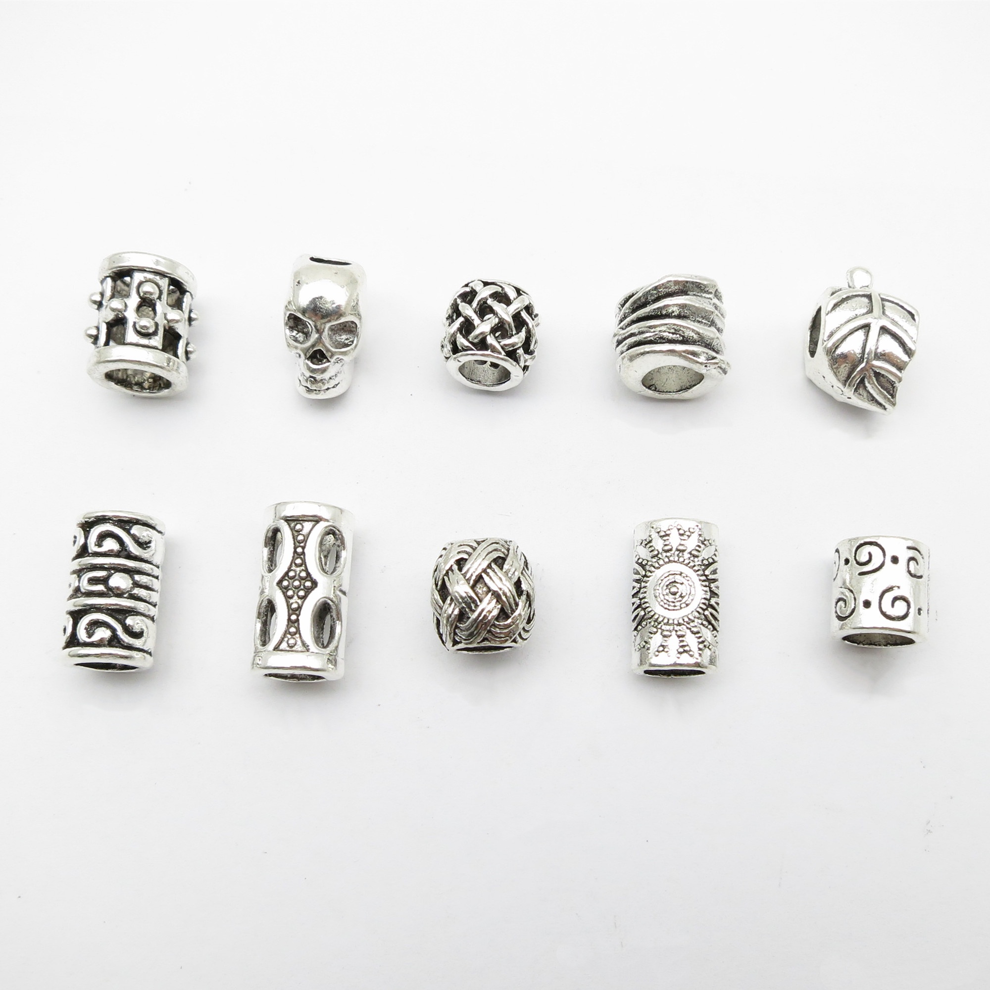 10Pcs/Pack Skull/Leaf DIY bead - Crimp Bead Tube recensione e prezzo