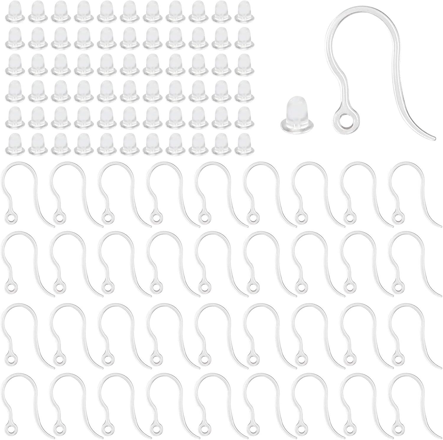 40pcs Clear Plastic Earring Ho - Jewelry Making Class recensione e prezzo