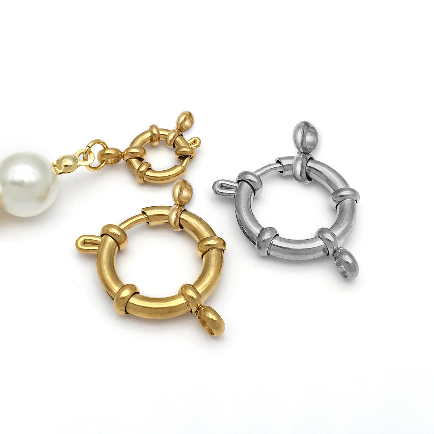 2pcs Stainless Steel Round Cla - Jewelry Making Class recensione e prezzo