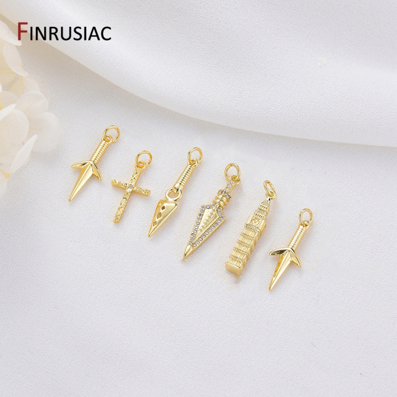 14K Gold Plated Brass Cross/Lo - Jewelry Making London recensione e prezzo