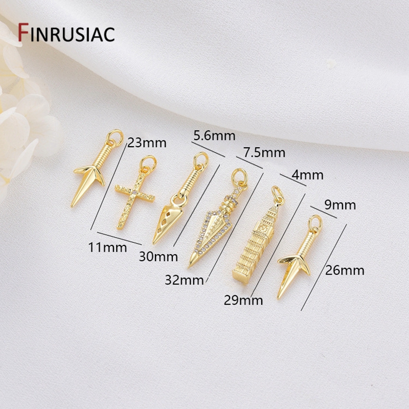 14K Gold Plated Brass Cross/Lo - Jewelry Making London recensione e prezzo